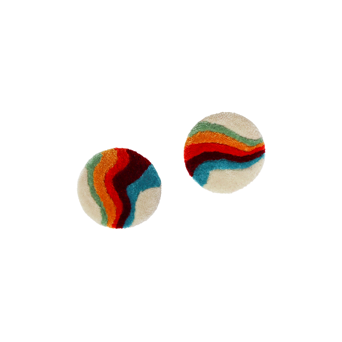 Rainbow Wave Mug Rugs - set of 2